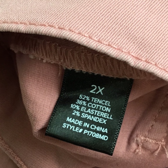 Fashion Nova Pink Flare Jeans Plus size 2X Distressed Extreme Bell Bottom NWT - Picture 9 of 11